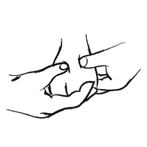 Feel one testicle at a time using both hands after a warm bath or shower