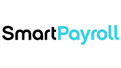 SmartPayroll logo with "Smart" in bold black letters and "Payroll" in bright blue, using a modern sans-serif font