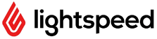Lightspeed logo featuring a red abstract flame icon next to "lightspeed" in bold black lowercase letters