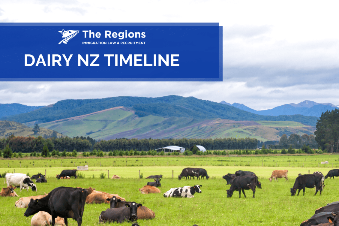 The Regions Dairy NZ Timeline