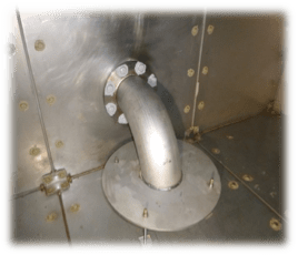 cleaned interior of liquid storage tank