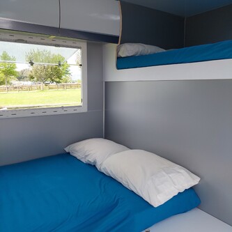 sleeping enclosed trailers