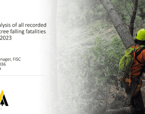 Data analysis of all recorded manual tree falling fatalities 2013 to 2023