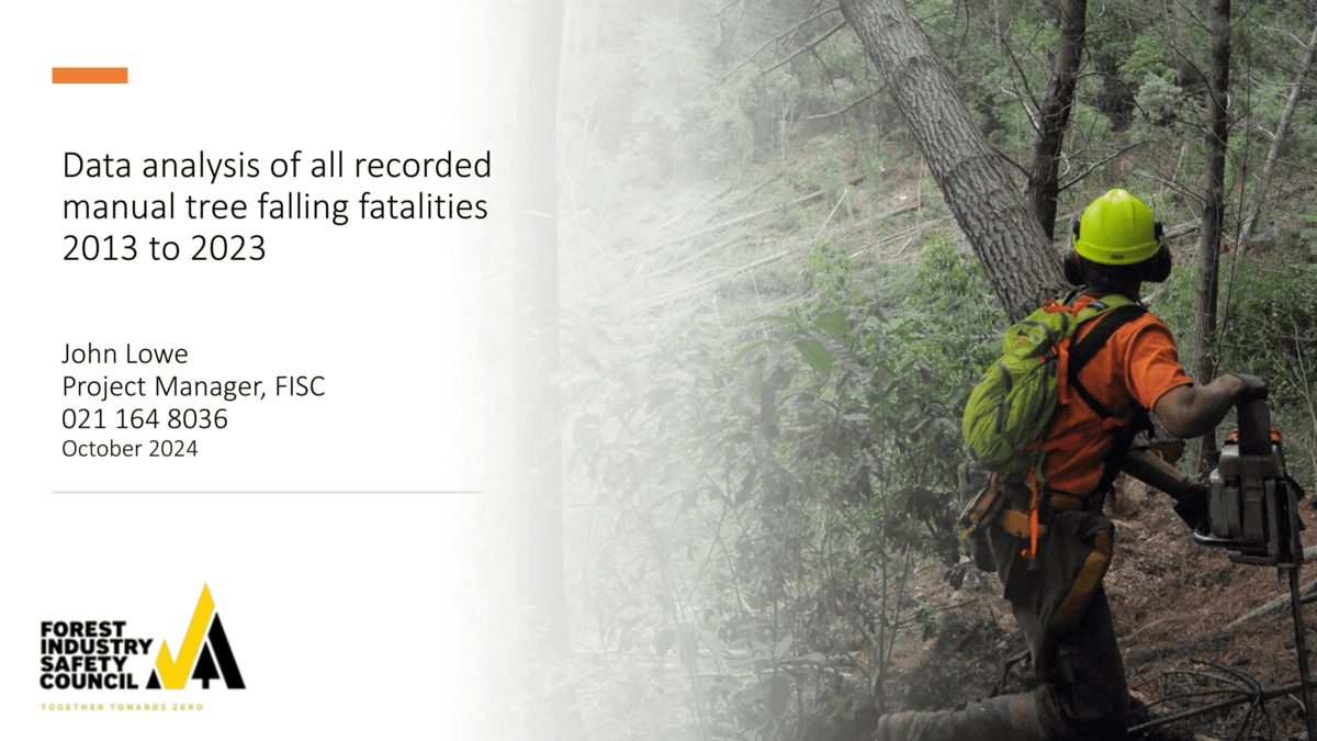 Data analysis of all recorded manual tree falling fatalities 2013 to ...