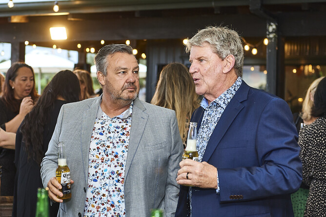 Paul Olsen (OFM) and TLC Insurance Founder Keith Penny at the 25 year celebration of TLC Insurance
