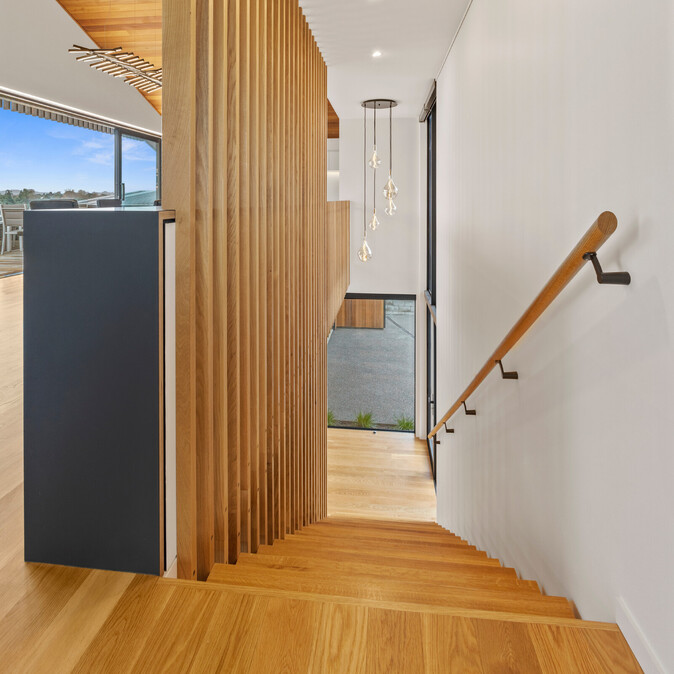 Interior of Totara house built by Karl Kampenhout