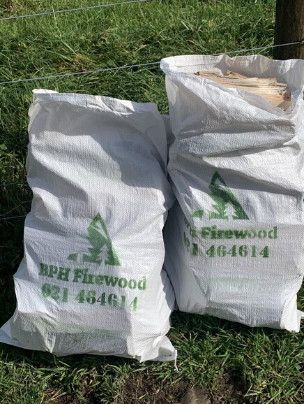 Bagged Dry Mac or Pine Firewood - Now Available.