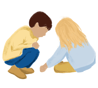 out of school care programmes, a drawing of kids playing