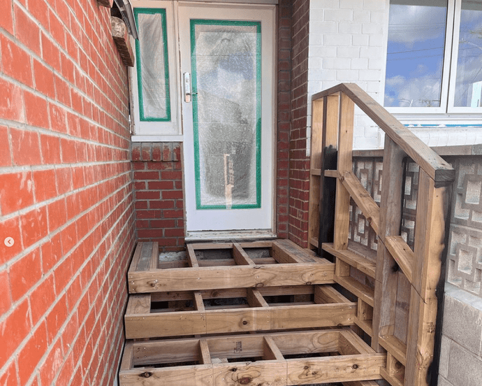 Front entrance house renovation - before