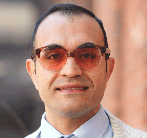 Man wearing glasses.