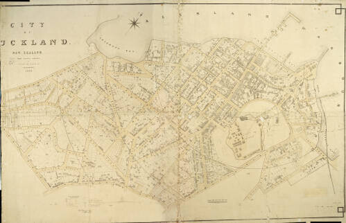 Historic map of Auckland.
