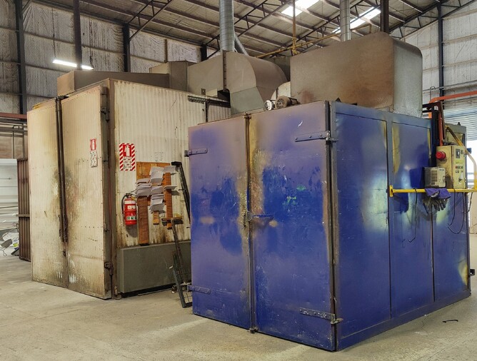Some of our industrial powder coating ovens