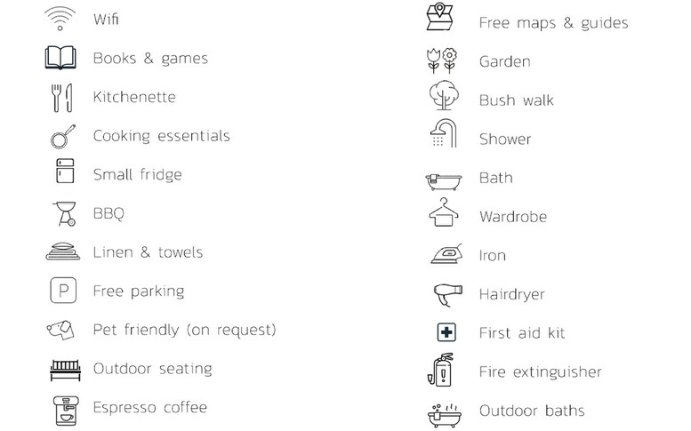 Amenities at the Orchard Cottage