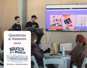 Starting out and working in a design business - Q&amp;A from Brunch by the Beach Christchurch