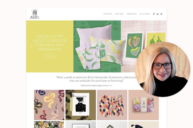 Picture of Bron with her illustration website