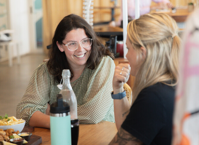 Picture from Brunch by the Bay of people connecting and smiling
