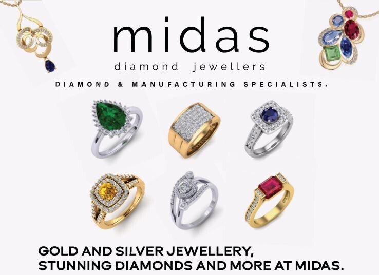 Gold, silver and more at Midas Midas Diamond Jewellers