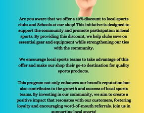 Supporting Local Clubs and Schools
