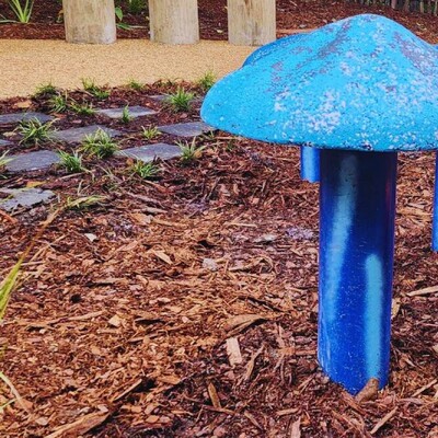 picutre of custom made 3D rubber mushroom