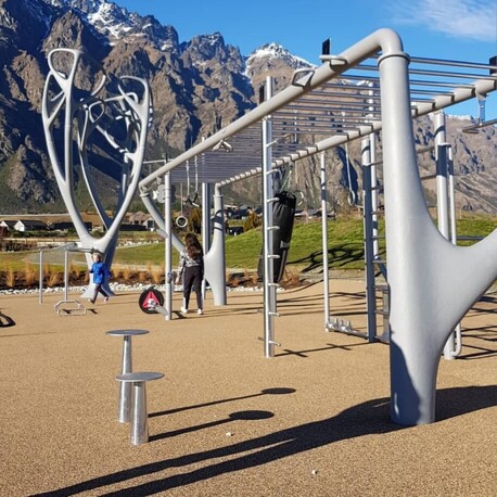 Sports Surfacing - Robust rubber flooring with excellent shock-absorbing properties, designed for use in versatile activity courts, recreational spaces, and commercial fitness centers.