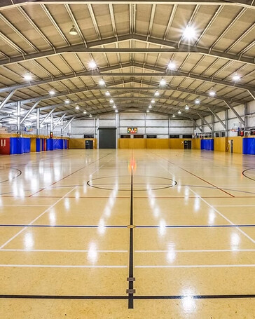 Large Indoor Gym at Tui Ridge Park, school camp location Rotorua