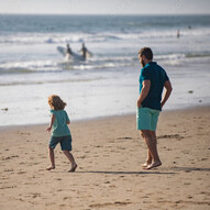 Counselling - father with child on the beach