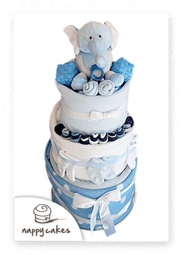 Nappycakes Blue Elephant
