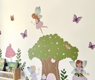 Removable wall decals magical fairy garden