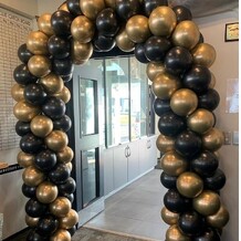 Black and Gold Balloon Arch | Balloon Arches Tauranga