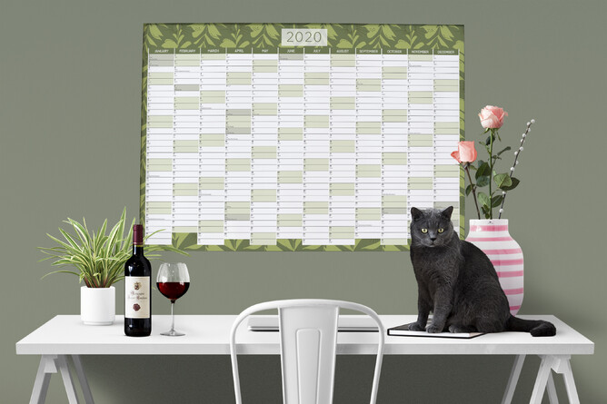 Wall Planner NZ Printable Green