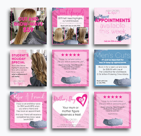 Social Media Graphics for Hairdressers