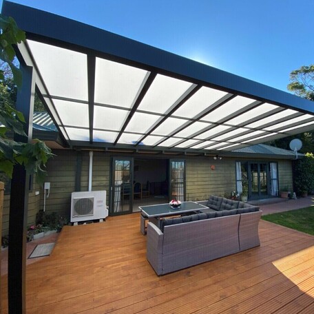 Pacific louvre roof installed by Ultrascape in Rotorua