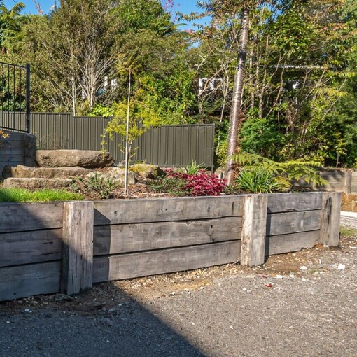 Retaining wall for a garden in Rotorua