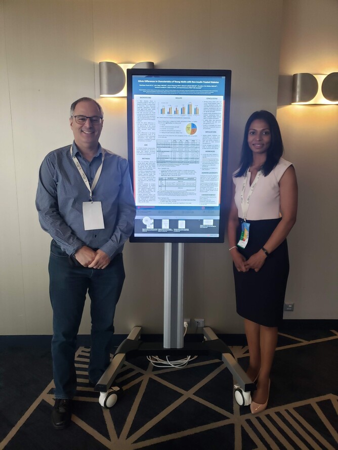 From left - Professor David Simmons, Kanchana Perera.