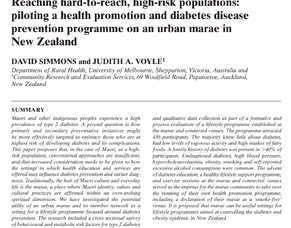 Publication - Reaching hard-to-reach, high-risk populations - pilot in Urban Marae