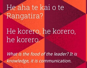 Our Whakataukī, gifted by Kaumatua Bill Wiki