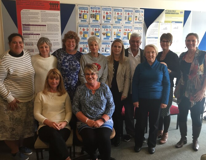 The farewell May 2018....   From back left Trish (data manager), Meryl (current auditor), Kate (clinical support), Pam (Past Board Chair), Darilyn (past auditor), Malaki (data entry), Eileen (past auditor), Judy (past auditor), Karen (manager/executive).  Front Left Diana (lifestyle), Jennie (admin).   Current DCSS team members absent from photo: Helen (auditor), Isileli (data entry)