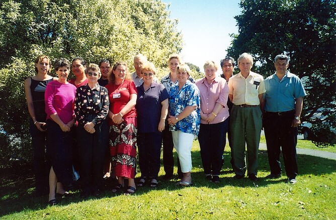 Back row from left:  Karen W, Olivia J, Trish H, David S, Karen P, Isileli V.                               Front Row from Left: Judy R, Nellie A, Kate S, Marg R, Jennie L, Jane B, Henry V, Malaki V