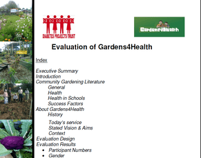 Evaluation of Gardens4Health April 2011