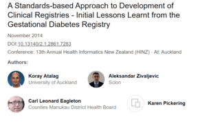 Publication - Standards-based development of Clinical Registries, the GDM pilot