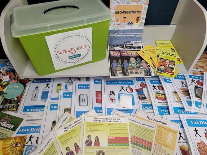 Note:  Example of some of the GetWize2Health kit contents.  Contents may change