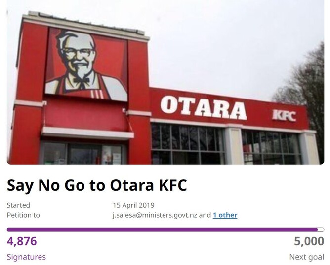 The successful Change.org petition circulated by Thriving Otara