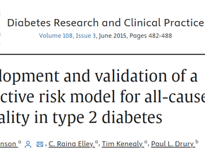 Publication - DCSS - Predictive risk model for all-cause mortality in type 2 diabetes