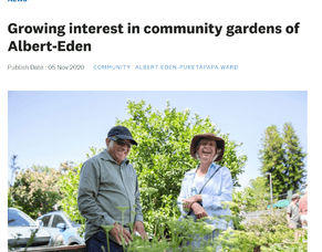 Albert-Eden Local Board shows they are truly behind community gardening