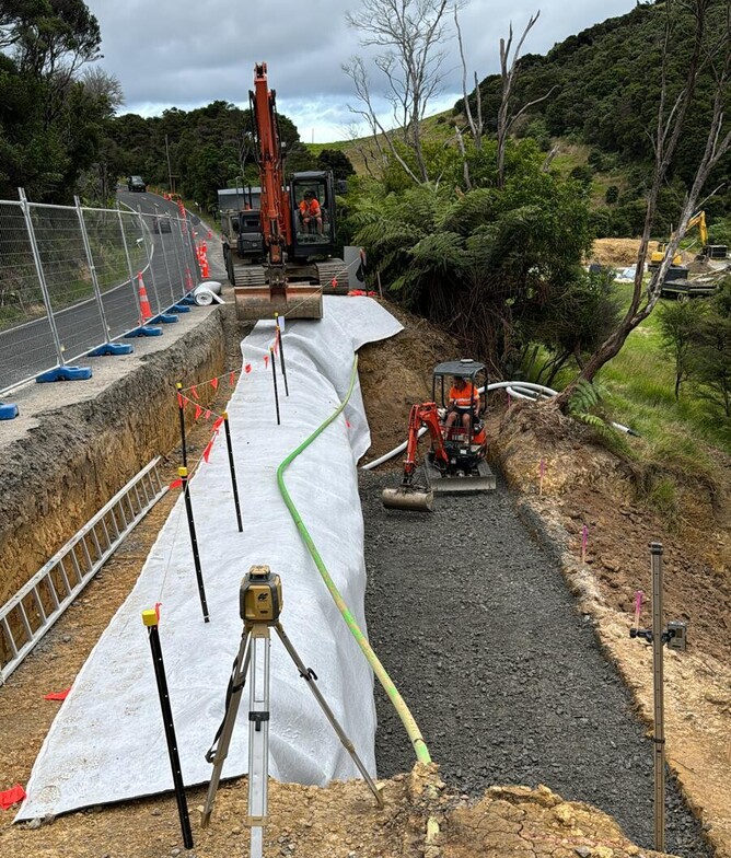 Slip repairs completed on Colville Road, Thames-Coromandel | Nicholls ...