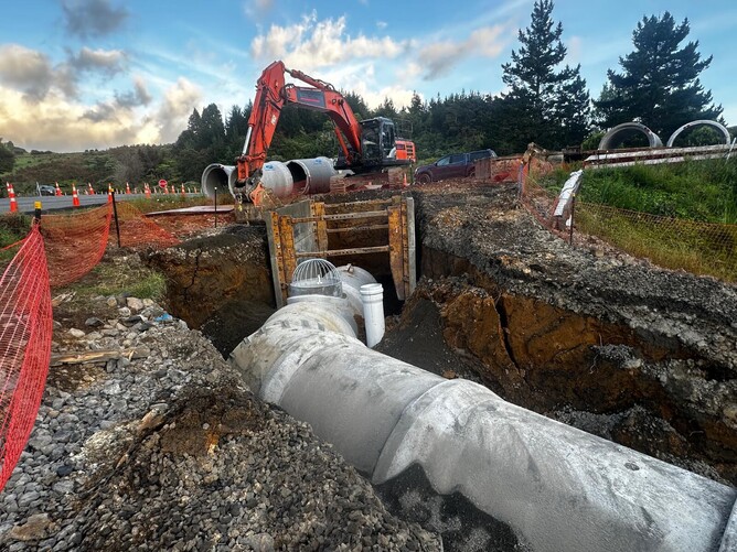  1800mm diameter culvert installation