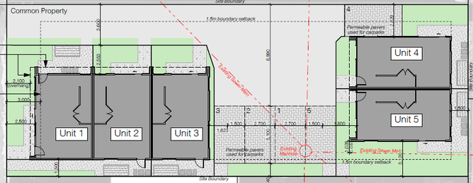 Photo of Unit Title Development surveying cadastral plan