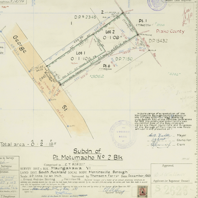 Photo showing an example of a cross lease title