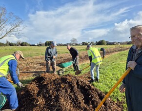 Finishing the mulching.