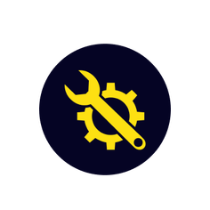 icon of spanner and cog